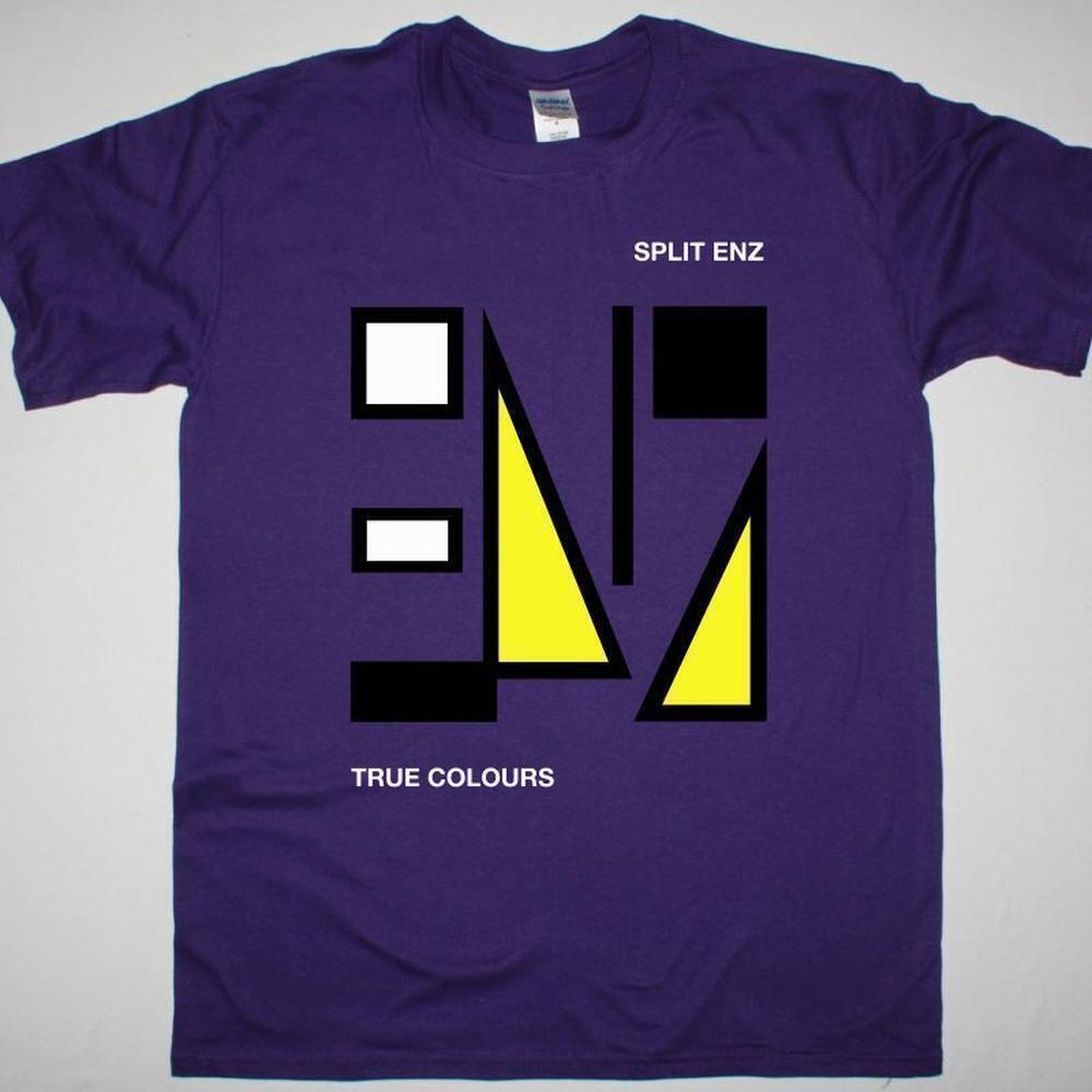 Split Enz True Colours Purple Retro Graphic Unisex T-Shirt